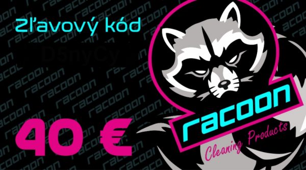 darčeková poukážka Racoon Cleaning Products v hodnote 40 eur